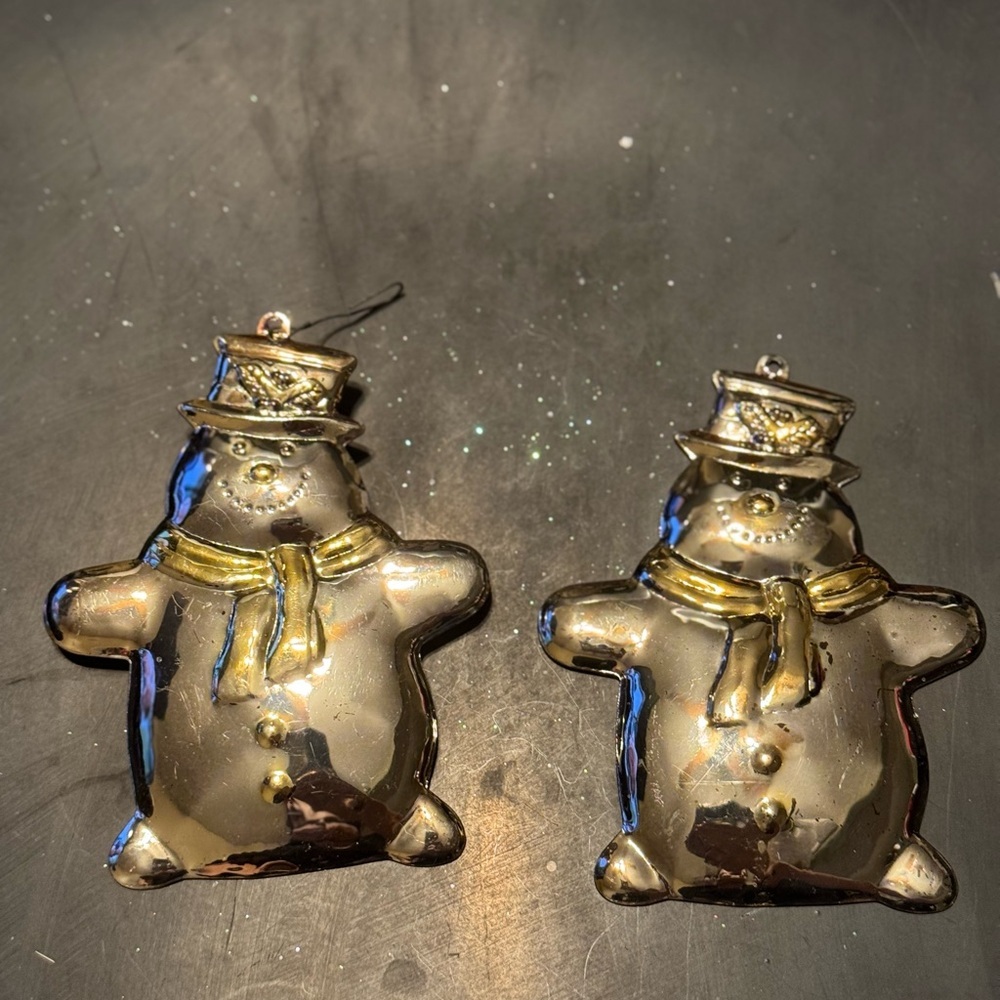 Set of 2 Vintage Dept 56 Snowmen Ornaments Ornaments